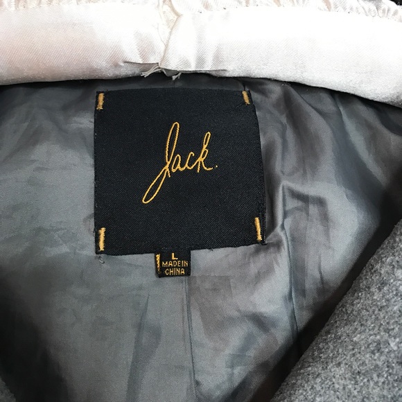 JACK by BB Dakota Gray Hooded Pea Coat Size Large - Picture 3 of 6